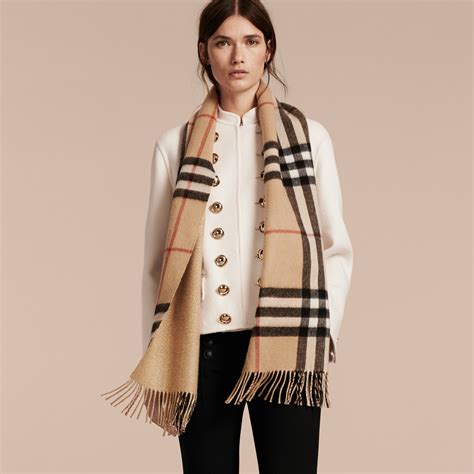 burberry wool and cashmere scarf|burberry reversible check cashmere scarf.